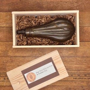 Authentic Victorian Fluted Copper Black Powder Flask