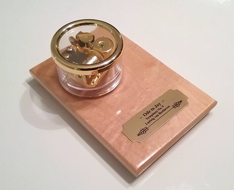 African Red Mahogany Base Clair De Lune Or Your Choice of Song Fine Wood