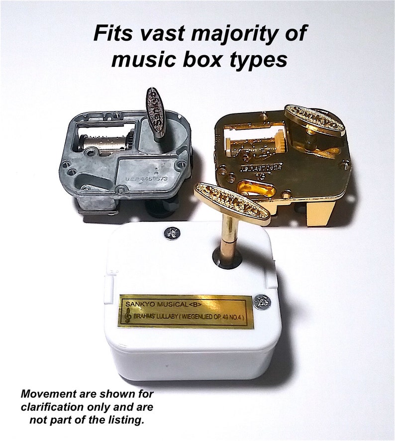 Music Box Winding Key Set 3 Assorted Sizes and Key Extender Etsy