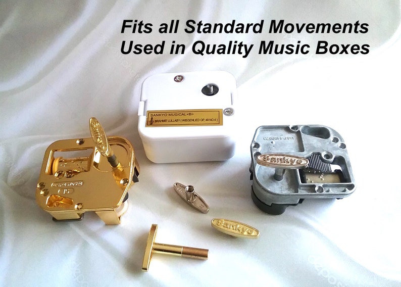 Music Box Winding Key Set 3 Assorted Sizes and Key Extender Etsy