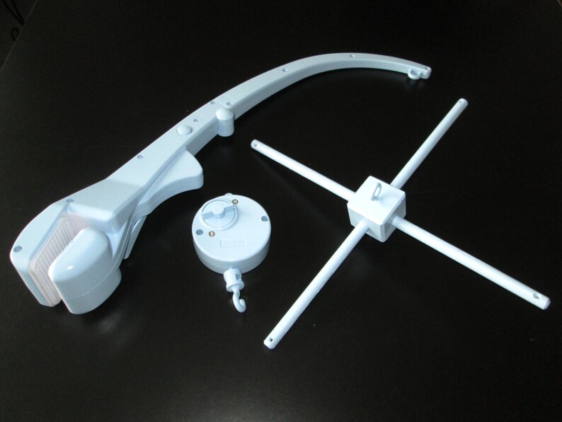 Spinner Gray Crib Mobile Kit Many Children Songs Sankyo Hanger and Arm Song