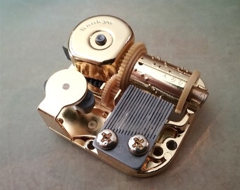 Swan Lake - - Best Quality Gold Movement for your Music Box Project - Lots of New Songs, Gold Sankyo 18 Note Mechanism