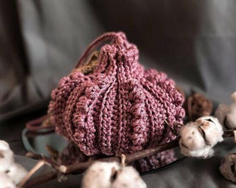 Pumpkin Bobble Bag Crochet Pattern – Fall Decor (PDF)