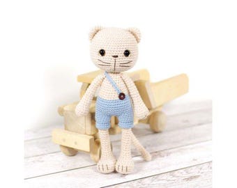 Crochet Cat Pattern – Amigurumi Cat Toy PDF, Beginner Friendly