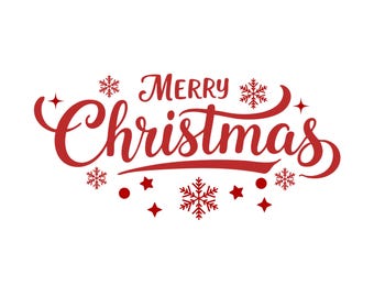Merry Christmas SVG, Merry Christmas PNG, Cut files for cricut Silhouette, Sublimation file, Digital download Holiday Clip Art Christmas Svg