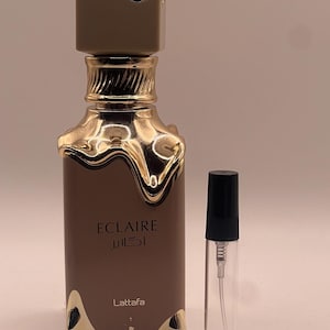 Lattafa Eclaire Perfume | 5ml Travel Spray Sample | Sweet Vanilla Caramel Fragrance | Long Lasting Arabic Perfume Decant