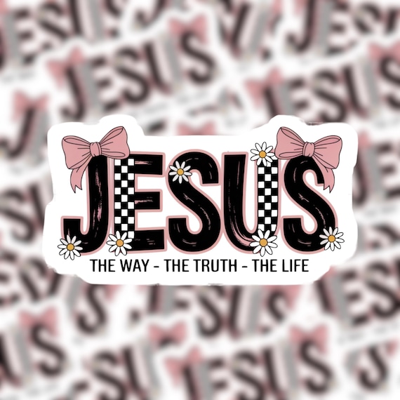 Jesus Sticker | Coquette Retro Christian Stickers for Bible Study Journal | Easter Basket Gift