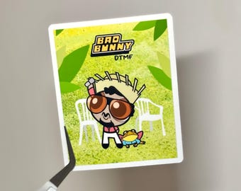 DTMF Bad Bunny Sticker | Debi Tirar Mas Fotos Powerpuff Girls Inspired, Puerto Rico