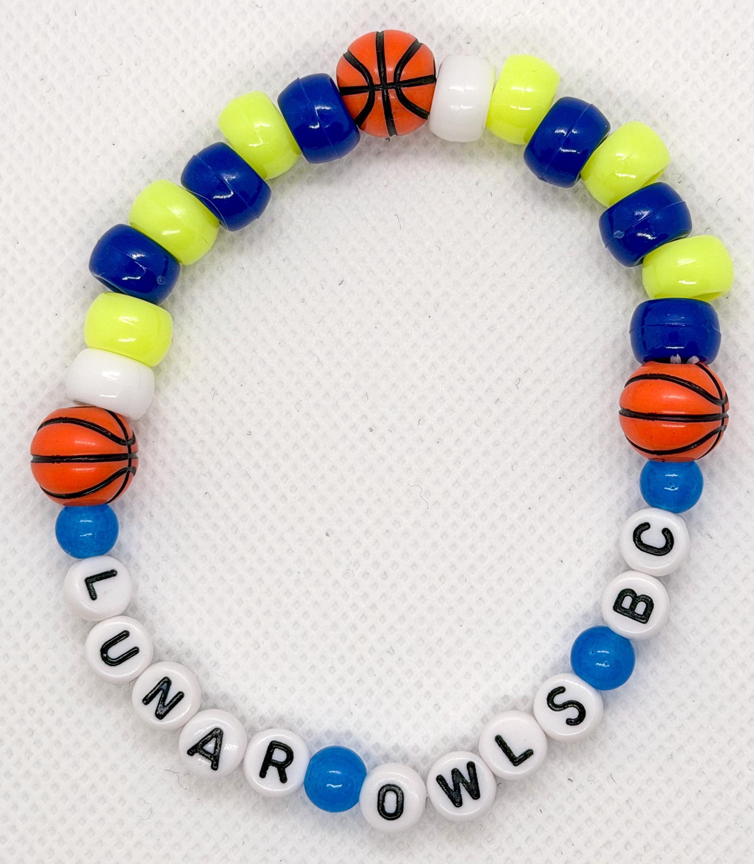 Unrivaled Lunar Owls Basketball Club Colorful Beaded Bracelet