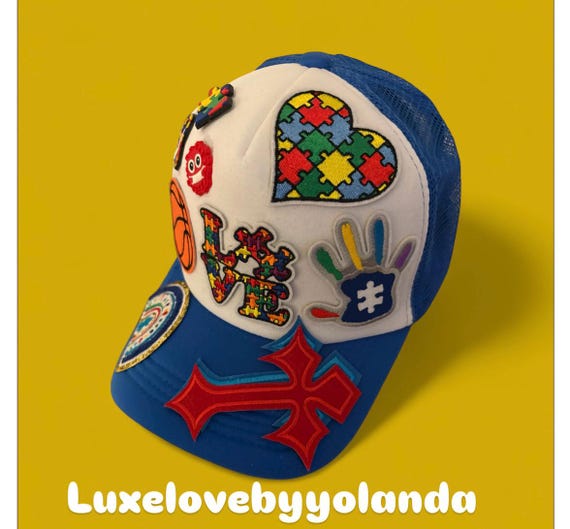 Rhinestone Autism Awareness Cap, Fun Embellished Hat - Etsy