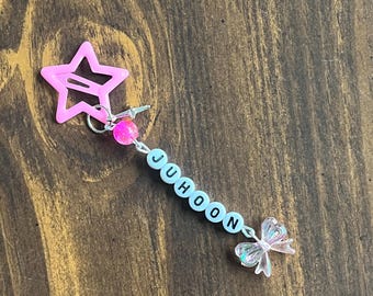 Pinza para el cabello rosa inspirada en Juhoon