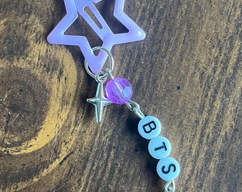 Horquilla de estrella morada inspirada en BTS