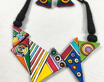 Handmade Artistic Terracotta Jewelry Set - Cultural Masterpiece