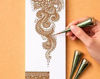 Mehendi Practice Training Board - Reusable Acrylic White
