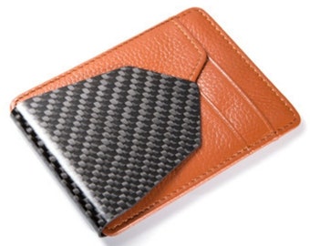Carbon Fiber Leather Wallet graduation gift fathers day gift mens wallet as seen on Kickstarter