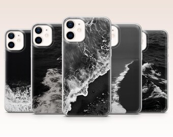 Funda para teléfono con diseño de olas marinas y costa para iPhone 17, 16, 15, 14, 13, 12, Samsung S26, S25, S24, A17, A56, Pixel 10 Pro, 9A, 8, 7A