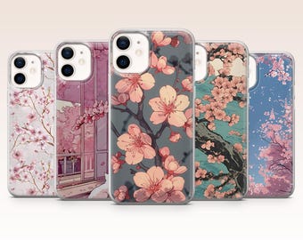 Sakura Phone Case Blossom Pink Floral Cover for iPhone 17, 16, 15, 14, 13, 12, Samsung S26, S25, S24, A17, A56, Pixel 10 Pro XL, 9A, 8Pro, 7
