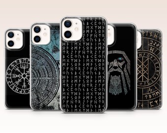 Nordic Phone Case Norse Viking Rune Cover for iPhone 17, 16, 15, 14, 13, 12, Samsung S26, S25, S24, A17, A56, Pixel 10 Pro XL, 9A, 8Pro, 7A