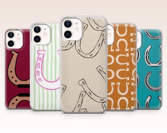 Coque de téléphone fer à cheval Rodeo Lucky Country pour iPhone 17, 16, 15, 14, 13, 12, Samsung S26, S25, S24, A17, A56, Pixel 10 Pro XL, 9A, 8, 7