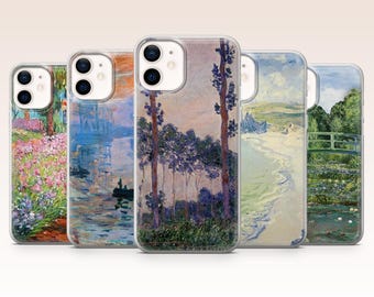 Monet Phone Case Painting Art Impressionist Cover for iPhone 17, 16, 15, 14, 13, 12, Samsung S26, S25, S24, A17, A56, Pixel 10 Pro, 9A, 8, 7