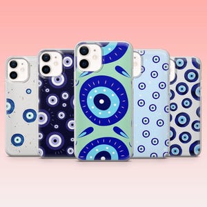 Evil Eye Phone Case Symbolic Spiritual Mystic Cover for iPhone 17, 16, 15, 14, 13, 12, 11, Samsung S25, S24, A16, A56, Pixel 10 Pro XL, 9A