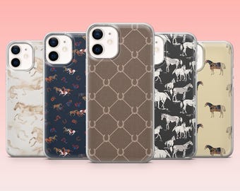 Funda para teléfono con diseño de caballo, elegante funda ecuestre con semental para iPhone 17, 16, 15, 14, 13, 12, Samsung S26, S25, S24, A17, A56, Pixel 10 Pro XL, 9, 8