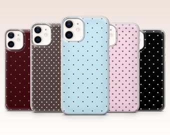 Polka Dot Phone Case Minimalist Mini dot cute Cover for iPhone 17, 16, 15, 14, 13, 12, Samsung S26, S25, S24, A17, A56, Pixel 10 Pro, 9A, 8A