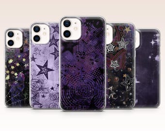 Grunge Phone Case Goth Galaxy Witchy Cover for iPhone 17, 16, 15, 14, 13, 12, Samsung S26, S25, S24, A17, A56, Pixel 10 Pro XL, 9A, 8Pro, 7A