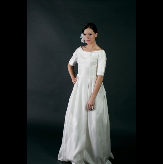 vintage silk wedding dress