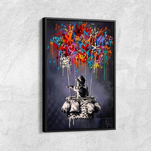 Banksy Balloon Girl Canvas Art: Ready to Hang Decoration