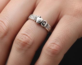 Unique Wedding Ring.  Bespoke Posey Wedding Band, Customized for you.