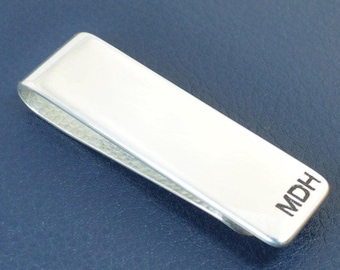 Clip para billetes en plata de ley, personalizado con grabado gratuito.