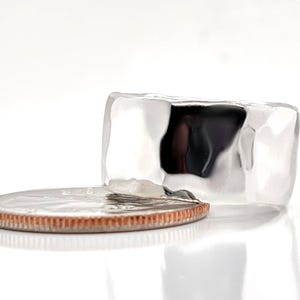 Hammered Platinum 7mm Wedding Band, 950 Rustic Ring, Free Engraving image 5