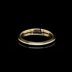 Solid Yellow Gold Knife Edge Ring, Handmade Minimalist Band image 4