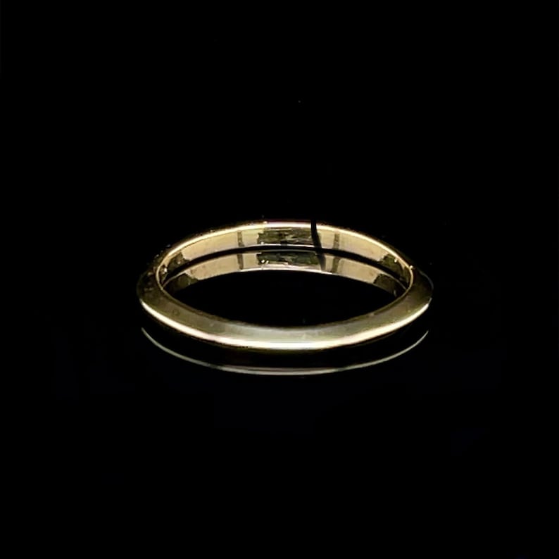 Solid Yellow Gold Knife Edge Ring, Handmade Minimalist Band image 4