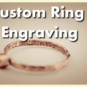 Custom inside ring engraving  - add a personalized message, date, or saying to an alari design ring