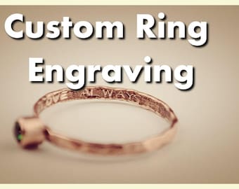 Custom inside ring engraving  - add a personalized message, date, or saying to an alari design ring