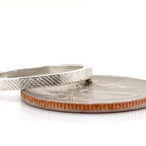 950 Platinum Ruthenium Wedding Ring, 2mm Florentine Engraved Band image 4