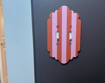 Striped Light Switch Plate Cover