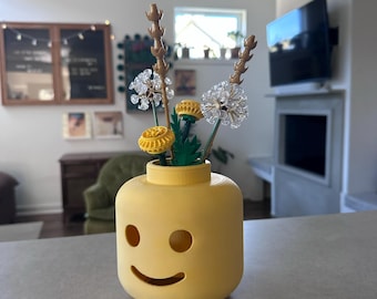 Brick Head Vase - Planter - Pen Holder