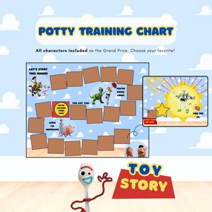 Toy Story Potty Training Chart | Montessori Potty Training | Reward Toilet Trainer | Educative Toddler Learning Activity (digital download)