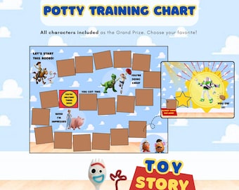 Toy Story Potty Training Chart | Montessori Potty Training | Reward Toilet Trainer | Educative Toddler Learning Activity (digital download)