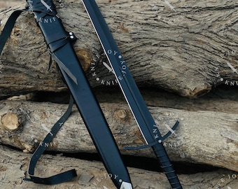 Hand-Forged Carbon Steel Viking Sword | Rosewood Handle, Display Replica