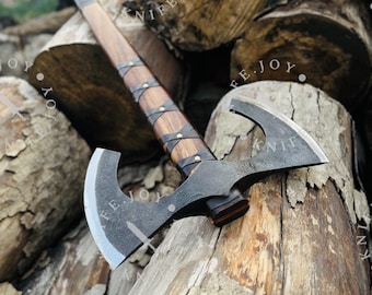 Hand-Forged Viking Axe | Norse Double Headed Battle Axe
