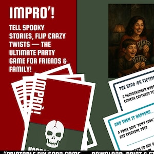 Spooky Storytelling Card Game: DIY Printable Horror Edition (PDF Download