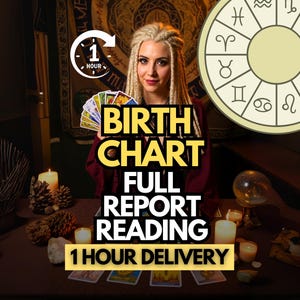 In-Depth Birth Chart Reading, Detailed Birth Chart Analysis Reading, Natal Chart Reading, Astrology Reading, Birth Chart Astrology Reading