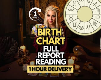 In-Depth Birth Chart Reading, Detailed Birth Chart Analysis Reading, Natal Chart Reading, Astrology Reading, Birth Chart Astrology Reading