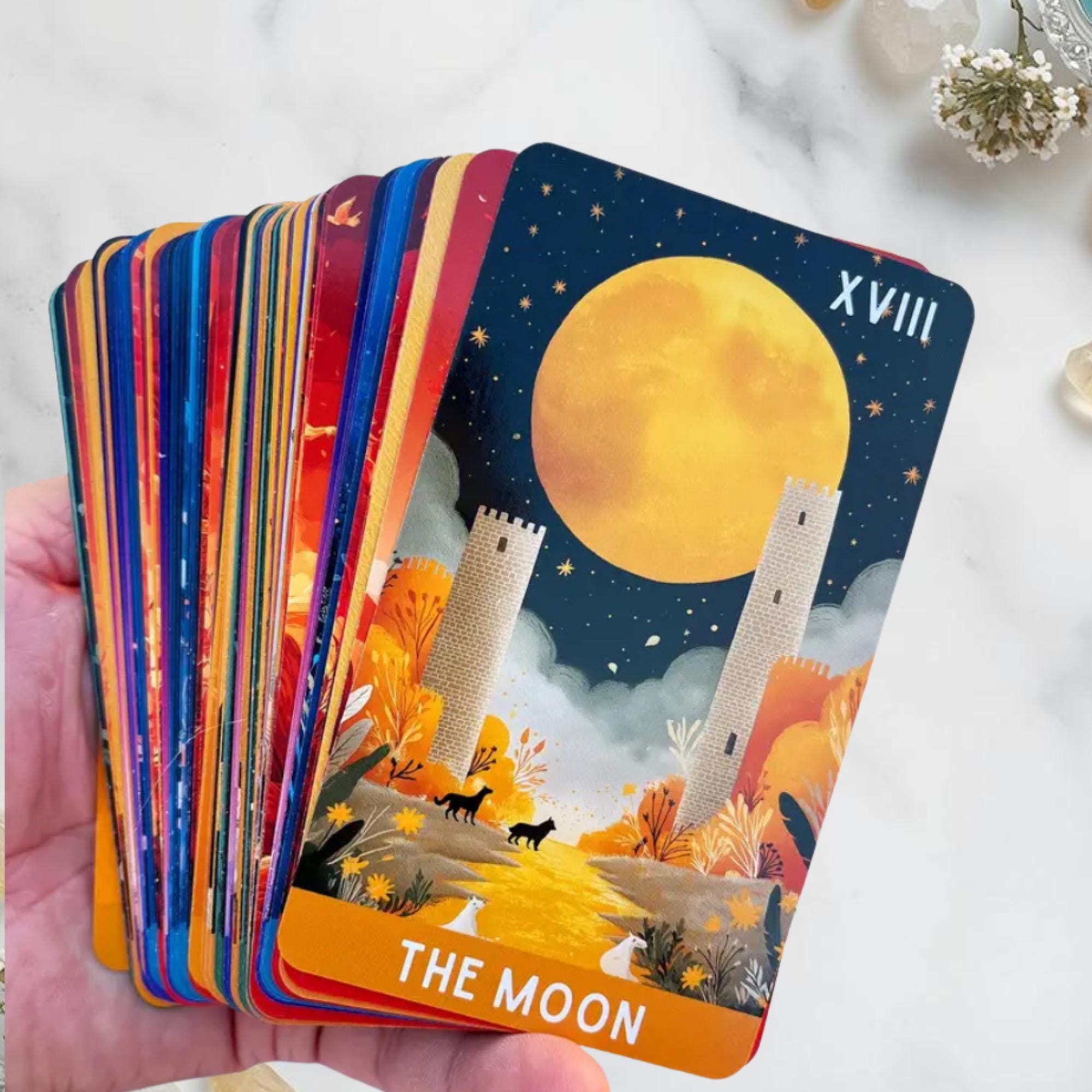 Pastel Dreams Tarot Deck, Tarotkaarten voor beginners, 78 zachte pastel