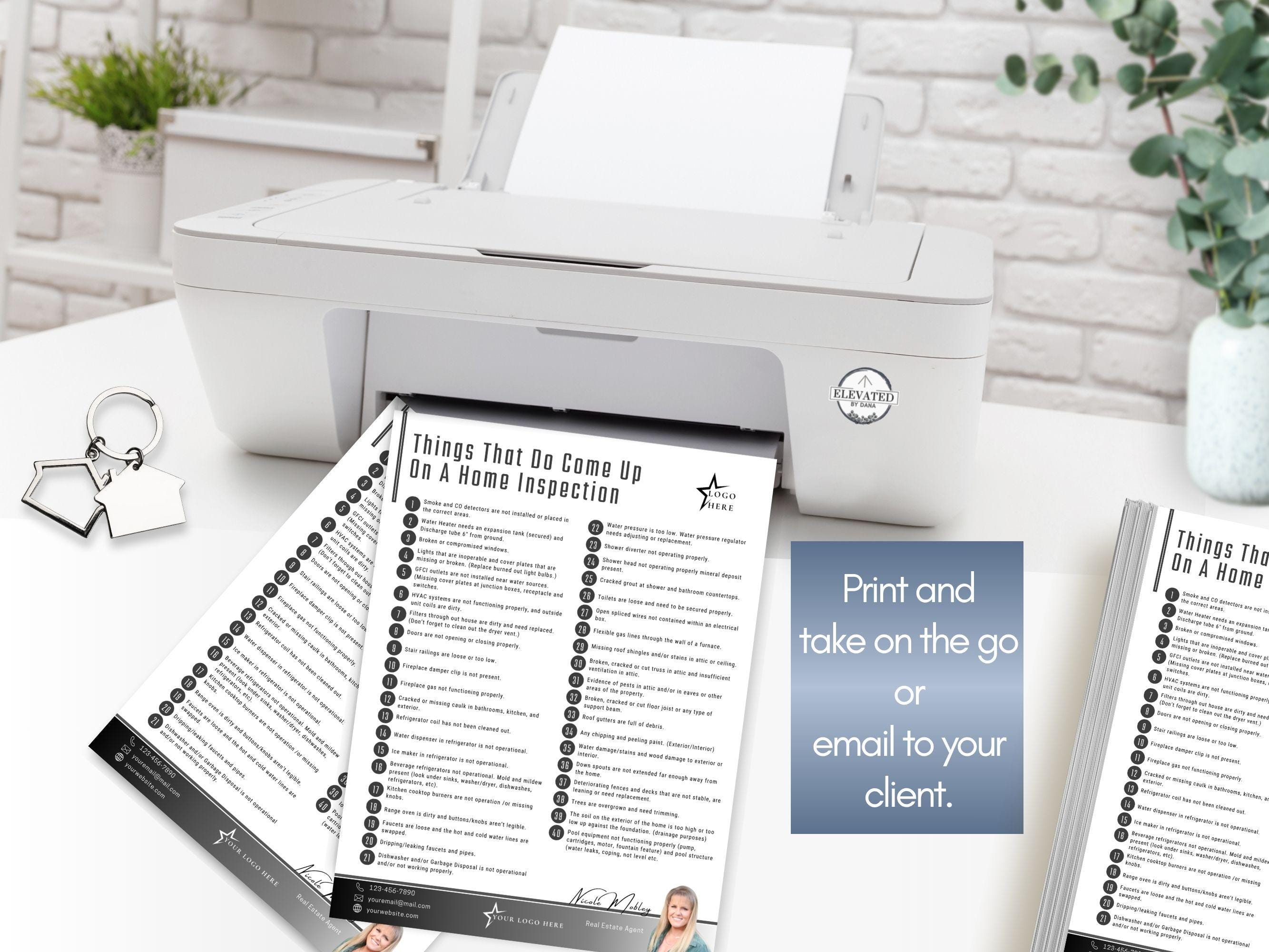 Real Estate Home Inspection Guide, Customizable Buyer & Seller ...