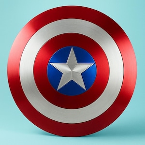 Captain America Shield Replica | Full Metal Cosplay Prop | Superhero Collectible | Super-Soldier Metal Shield | Steve Rogers Iconic Prop
